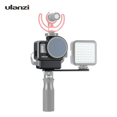 Ulanzi V2 Pro Sports Camera Cage Vlog Case Protective Cage with 52mm Filter Mic Adapter for mini Pole Mount camera vlog