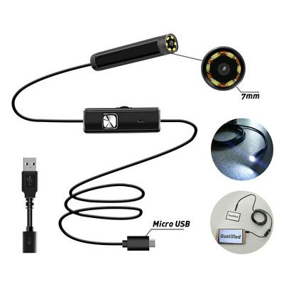 Android Phone Oil Tank Overflight Endoscope Camera 7mm 2 in 1 Micro USB Mini Camcorders Waterproof 6 LED Borescope Inspection Camera  