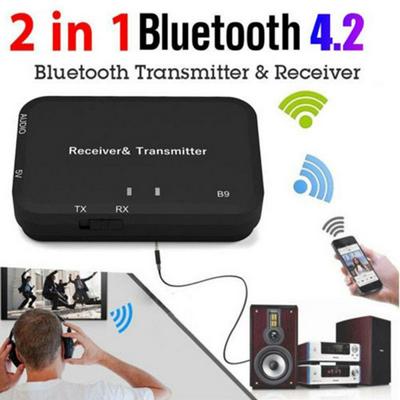 B9 Wireless Bluetooth 5.0 Receiver Stereo Transmitter 3.5mm Audio Jack Adapter for PC RCA Home TV AUX Music Speaker Sender