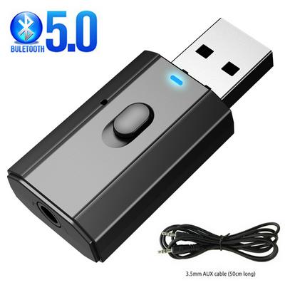 5.0 Bluetooth Adapter USB Wireless Bluetooth Transmitter Receiver Music Audio for PC TV Car Hands-free 3.5mm AUX Adaptador