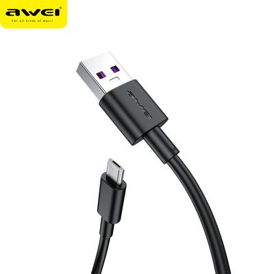AWEI CL-77M High Speed 5A Fast Charging Micro USB Port 40W Built in Security Chip + Resistor Data Cable for Devices with Micro Interfaces