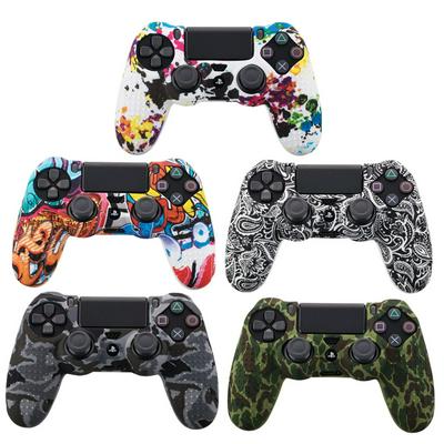 Colorful Silicone Rubber Soft Gamepad Dualshock 4 Handle Case PS4 Controller Skin Cover 