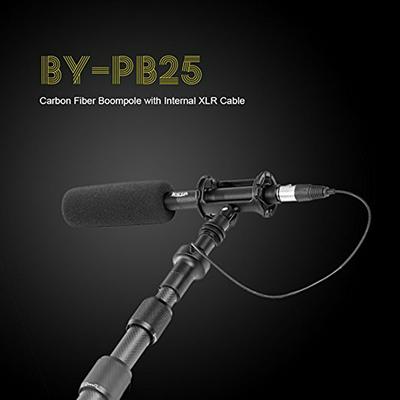 2.5m Carbon Fiber Microphone Stand, BY-PB25 Mic Stand with XLR Cable