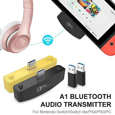 MINGPIN A1 Wireless Bluetooth Audio USB Transmitter Adapter Gaming Audio USB transmitter for NS Switch Lite PS4 PS3 Bluetooth Headset