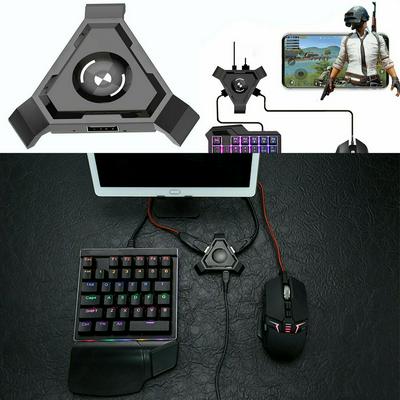 Mobile Gamepad Controller Bluetooth Mouse Keyboard Triangle Adapter Converter for Android iOS Phones&Tablets Game Keyboard Mouse Converter Plug and Play