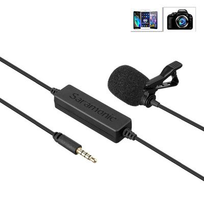 Lavalier Microphone, Saramonic LavMicro S Clip-on Condenser Mic for Streaming, Interview, Video Conference, Podcast