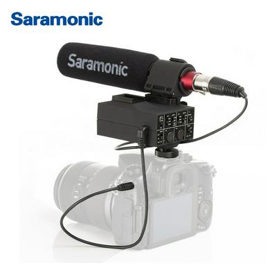Shotgun Microphone Integrated with Audio Adapter, Saramonic MIXMIC A7R XLR Audio Mixer for DSLR Canon Nikon Sony Camcorders