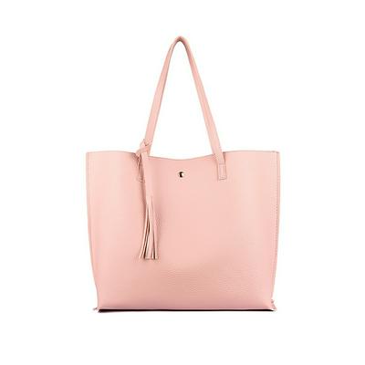 Women's Stylish Handbag Simple Large-capacity Shoulder Bag with Tassels 