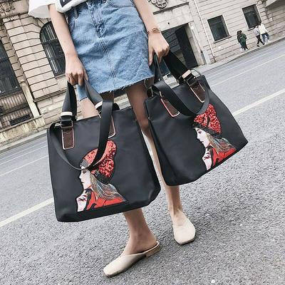 Women's Fashionable Tote Bag Single Shoulder Bag Decorated with Sequin and Embroidery