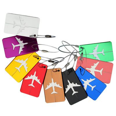 Alloy Aluminum Alloy Luggage Tags Luggage Name Tags Suitcase Address Label Holder Travel Accessories