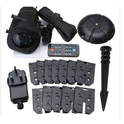 12 Patterns Christmas Laser Snowflake Projector with Remote Outdoor 6 LED Waterproof Disco Lights Home Garden Star Light  