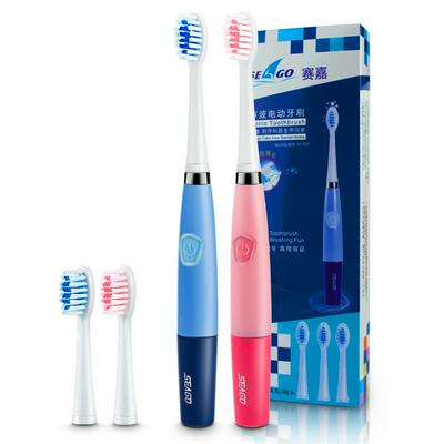 SEAGO SG-915 Waterproof Adults Children Dental Care Oral Hygiene Deep Cleaning Ultrasonic Electric Toothbrush with 3pcs Replacement Heads