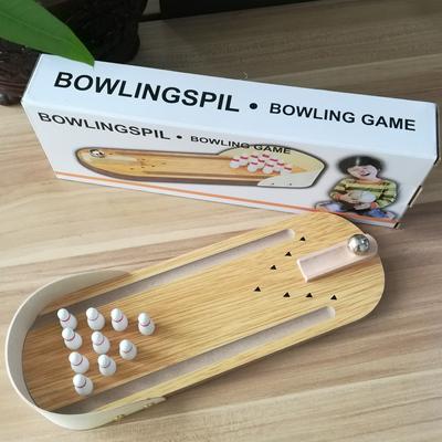 Wooden Mini Desktop Bowling Game Parent-Child Interactive Board Game Children Developmental Toy Baby House Anti-Stress Entertainment Toys