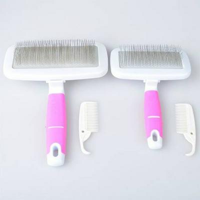 Quick Clean Pet Hair Fluffy Removal Brush Stainless Steel Needle Comb Cat Puppy Grooming Tool 