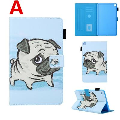 Colored Painting Shockproof Side Flip PU Leather + Soft TPU Pen Slot Card Slots with Magnetic Buckle and Stand Wallet Protective Case for Samsung Galaxy Tab A 8.0 2019 T295 T290