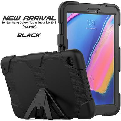Shockproof Shell Foldable Stand Hard PC Case for Samsung Galaxy Tab A 8 (2019)/SM-P200/SM-P205