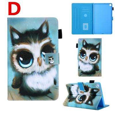 Colored Painting Shockproof Side Flip PU Leather + Soft TPU Pen Slot Card Slots with Magnetic Buckle and Stand Wallet Protective Case for Samsung Galaxy Tab A 8.0 2019 T295 T290