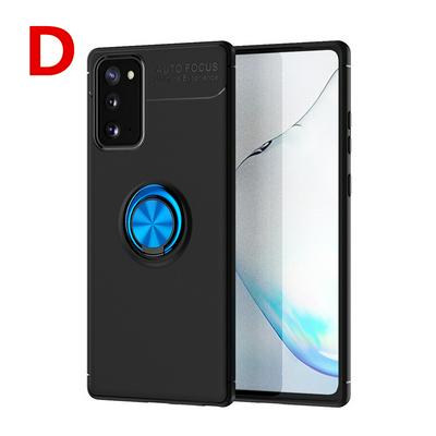 Metal Ring Bracket Anti-fall Scratch Resistant Soft TPU Back Cover Phone Case for Samsung Galaxy Note20 