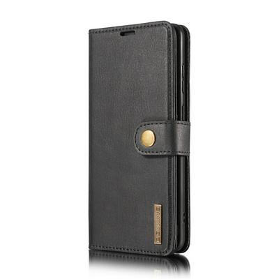 DG.MING Two-fold Cowhide Pattern Scratch Resistant Detachable PU Leather Wallet Phone Case with Card Slots for Samsung Galaxy Note20 Ultra