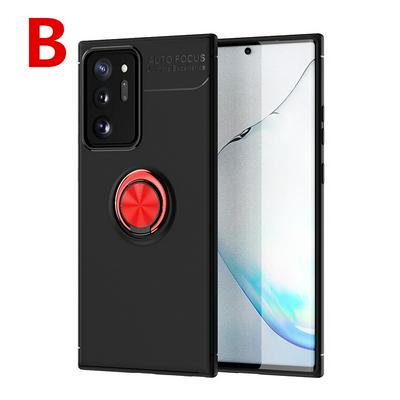 Metal Ring Bracket Anti-fall Scratch Resistant Soft TPU Back Cover Phone Case for Samsung Galaxy Note20 pro