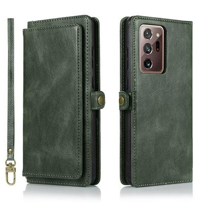Two-in-one Multifunction Strong Magnetic Detachable Shockproof PU Leather Wallet Phone Case with Multi-card slots for Samsung Galaxy Note20 Ultra