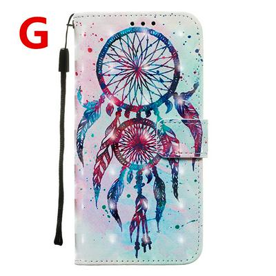 Color Painted Side Flip Scratch Resistant PU Leather Wallet Phone Case with Stand and Lanyard for Samsung Galaxy Note10 Pro / Samsung Galaxy Note10+