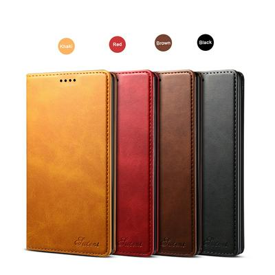 Samsung Galacy Note 10 Pro Phone Case Leather Protective Case PU High-Grade Retro Magnetic Flip Crust Holster Business Protective Cover for Note 10 Pro / Note 10+ Phone Case with Card Holder