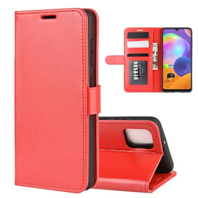 R64 Pattern Single Fold Edge Side Flip Shockproof PU Leather + Soft TPU Picture Frame Magnetic Buckle with Stand and Card Slots Wallet Case for Samsung Galaxy A31