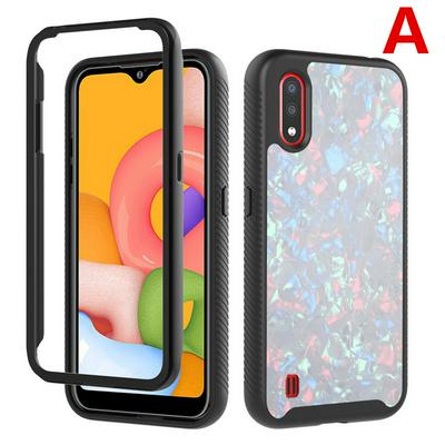 Detachable Three-in-one PC Upper Frame + Removeable Card +TPU Back Cover Phone Case for Samsung Galaxy A01