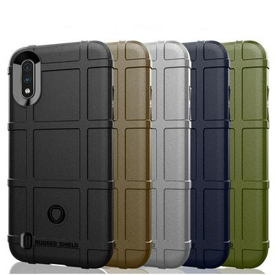 Rugged Shield Frosted Four Corners Airbag Design Non-Slip Soft TPU Back Cover Case for Samsung Galaxy A01 US Version