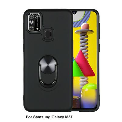 2 in 1 Detachable Shockproof Hard PC + Soft TPU with Magnet Suction 360 Degree Ratatable Kickstand Back Cover Case for Samsung Galaxy M31