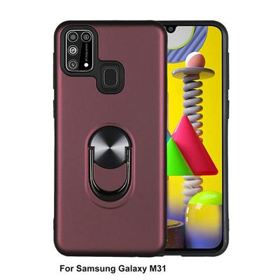 2 in 1 Detachable Shockproof Hard PC + Soft TPU with Magnet Suction 360 Degree Ratatable Kickstand Back Cover Case for Samsung Galaxy M31