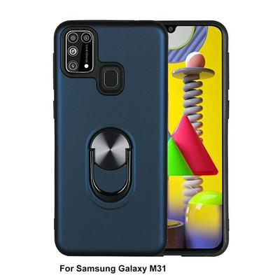 2 in 1 Detachable Shockproof Hard PC + Soft TPU with Magnet Suction 360 Degree Ratatable Kickstand Back Cover Case for Samsung Galaxy M31