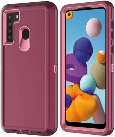 Armor Shockproof 3 in 1 Detachable Hard Front PC Frame + Hard PC Inner + Soft TPU Back Hybrid Back Cover Protective Case for Samsung Galaxy A11