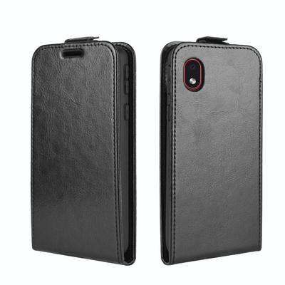 R64 Pattern Single Folded Edge Flip Up and Down Type Scratch Resistant PU Leather Phone Case for Samsung Galaxy A01 Core/M01 Core