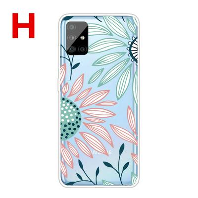 Colored Painting Cartoon Pattern Shockproof Anti-Scratch High Transparency Soft TPU Back Cover Case for Samsung Galaxy A71