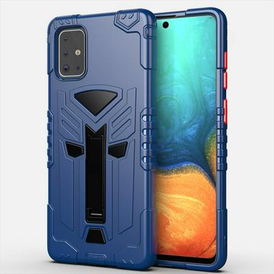 King Kong Style Four Corners Airbag Design with Folding Stand Shockproof Detachable Hard PC + Soft TPU Back Cover Case for Samsung Galaxy A71