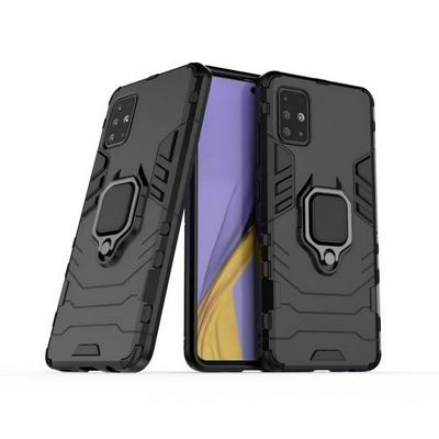Black Panther 2 in 1 Detachable Magnetic Attraction Shockproof with Stand Hard PC + Soft TPU Back Cover Case for Samsung Galaxy A51
