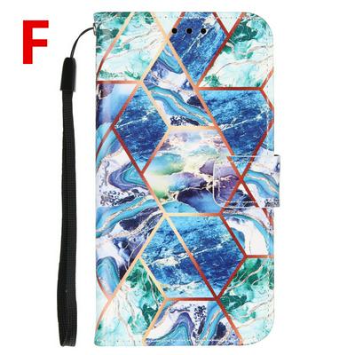 Marble Plating Stitching Geometric Patterns Shockproof and Scratchproof PU Leather+TPU Wallet Phone Case for Samsung Galaxy A51 5G