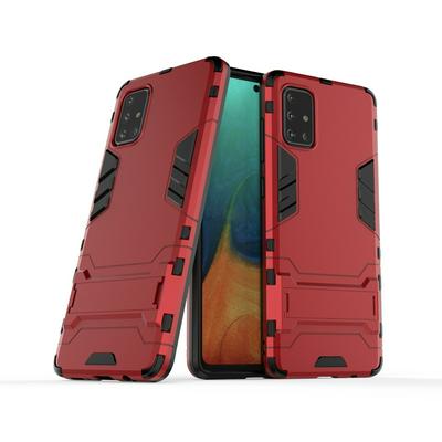 Iron Man Armor Creative Anti-Fall 3 in 1 Detachable Hard PC + Soft TPU with Invisible Stand Back Cover Case for Samsung Galaxy A71