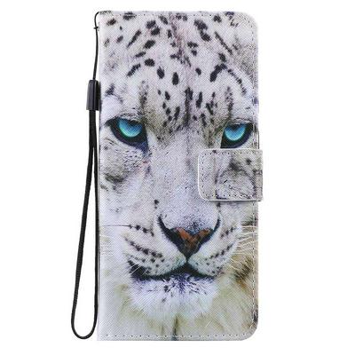 Colored Painting Side Flip PU Leather +TPU Scratch Resistant Phone Protective Case with Card Slots&Lanyard for Samsung Galaxy A71