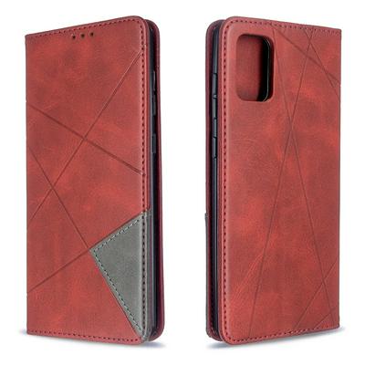 Diamond Pattern TPU + PU Leather Protective Cover Case with Picture Frame Wallet Card Holder Slot for Samsung Galaxy A71