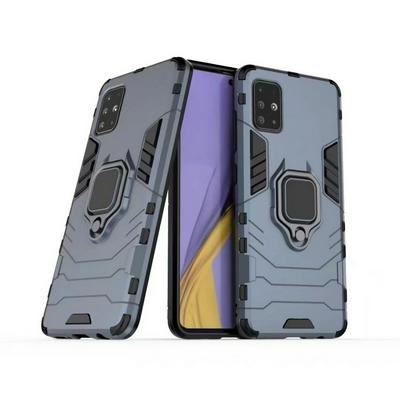 Black Panther 2 in 1 Detachable Magnetic Attraction Shockproof with Stand Hard PC + Soft TPU Back Cover Case for Samsung Galaxy A51