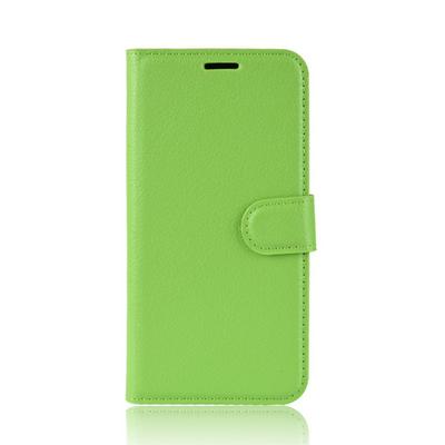 Side Flip Lychee Pattern Scratch Resistant PU Leather Wallet Phone Case with Stand and Card Slots for Samsung Galaxy A21 U.S. Edition