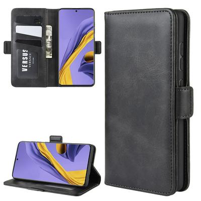 Crazy Horse Pattern Shockproof Side Flip PU Leather + Soft TPU Card Slots with Double Buckles and Stand Wallet Case for Samsung Galaxy A51