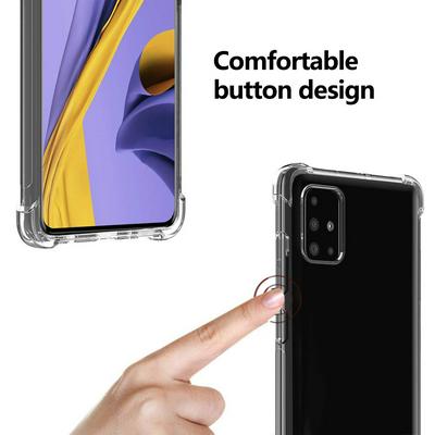 Four Corners Shockproof Dust-Proof Ultra Slim Transparent Soft TPU Back Cover Case for Samsung Galaxy A51