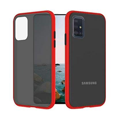Double Colors 2 in 1 Matte Clear Ultra Thin Anti-Slip Hard PC + Soft TPU Back Cover Protective Case for Samsung Galaxy A51