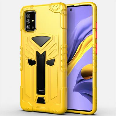 King Kong Style Four Corners Airbag Design with Folding Stand Shockproof Detachable Hard PC + Soft TPU Back Cover Case for Samsung Galaxy A51