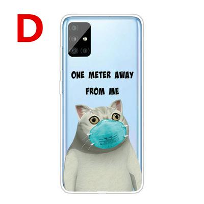 Colored Painting Cartoon Pattern Shockproof Anti-Scratch High Transparency Soft TPU Back Cover Case for Samsung Galaxy A51