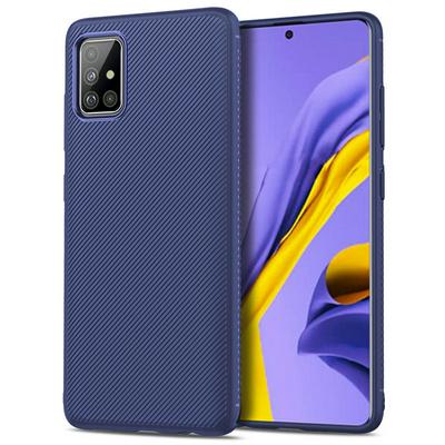 Carbon Fiber Ultra Slim Shockproof Soft TPU Back Cover Case for Samsung Galaxy A51